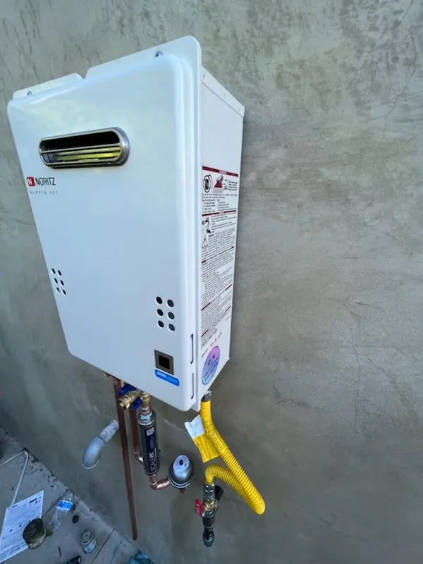 Tankless water heater installation for March Field homes